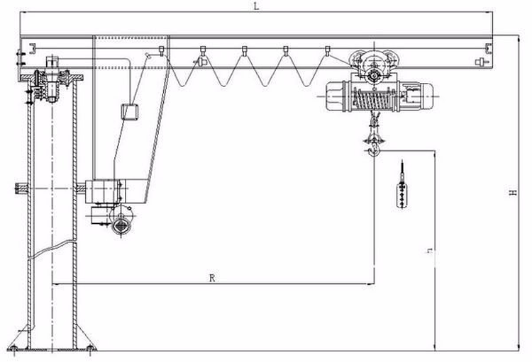 jib crane drawing jib crane drawing